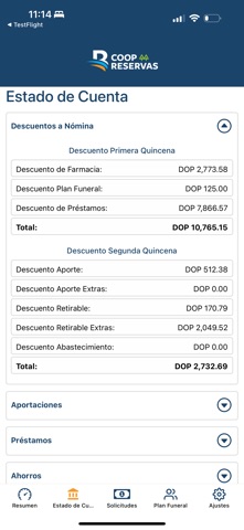 CoopReservas screenshot