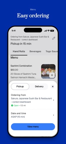 Sakura Japanese Sushi iPhone screenshot