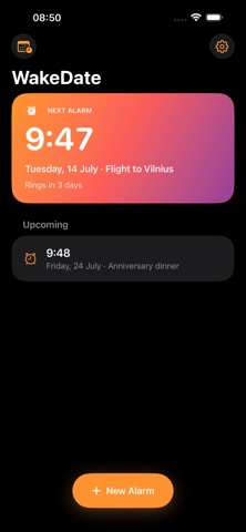 WakeDate: Date Alarm Clock Screenshot 5 of 5