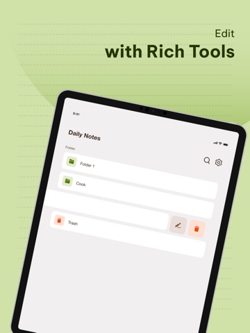 Daily Notes App iPad screenshot