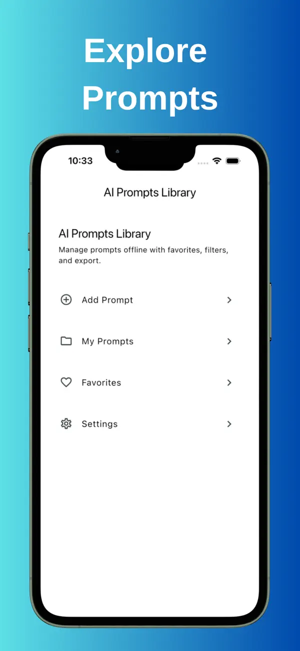 AI Prompts Library: Offline Screenshot 1