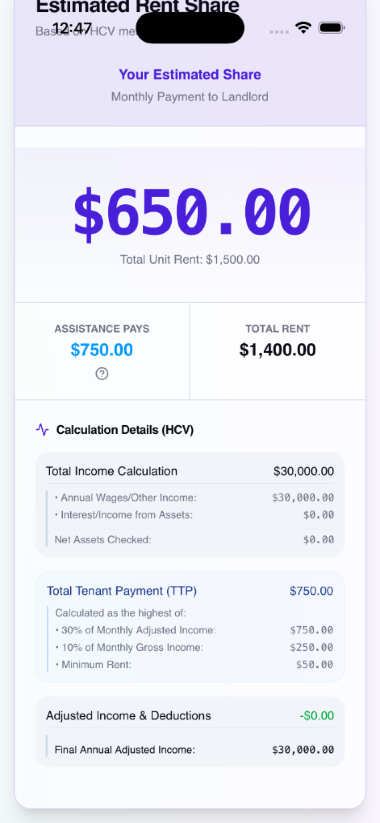 Section 8 Calculator