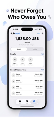Subscription Tracker: SubVault Screenshot 3 of 4