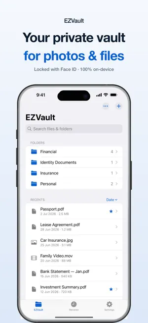 EZVault: Hidden Photo Vault screenshot 1