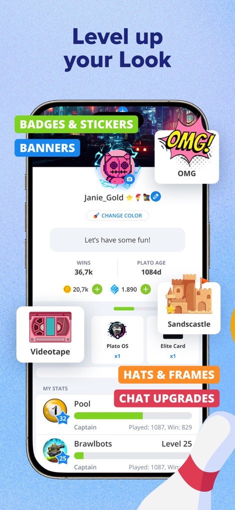 Plato: Fun Multiplayer Games - Personaliza Tu Estilo