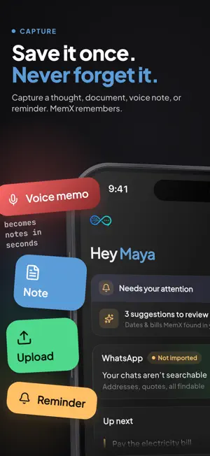 MemX: AI Memory Agent screenshot 1