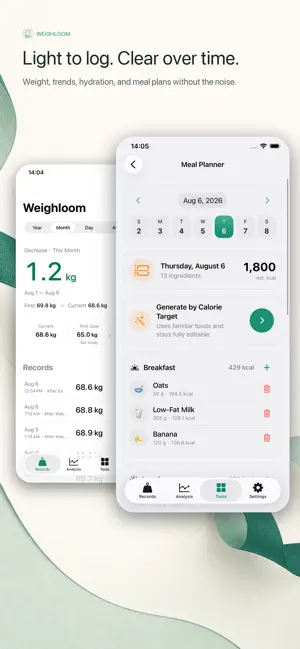 Weighloom screenshot 1