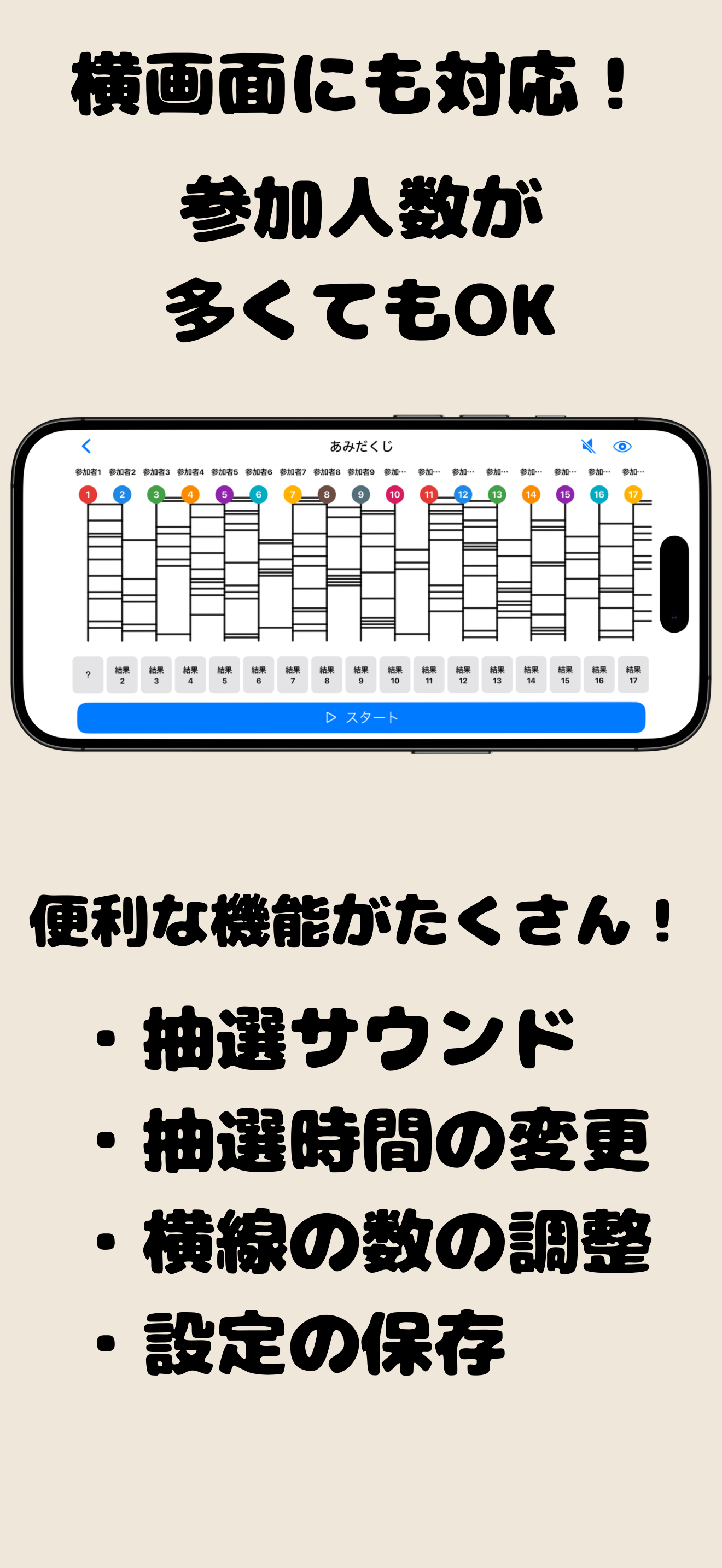あみだくじ - 最大100人で遊べるあみだくじメーカー
