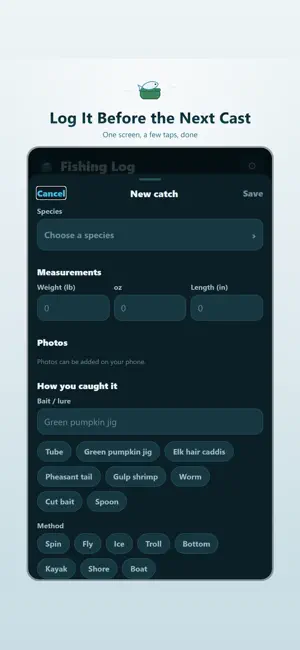 Fishing Log & Catch Tracker screenshot 2