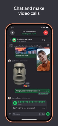 Yandex Telemost iPhone screenshot