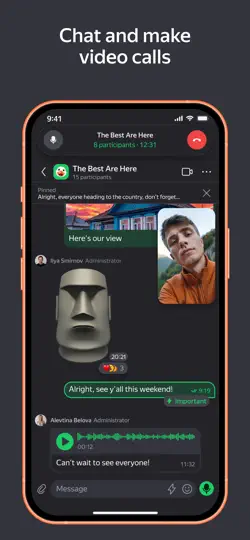 Yandex Telemost iPhone Screenshot 2