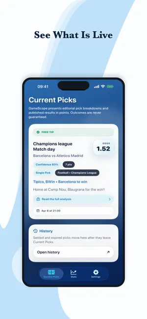 GameScope – Sports Picks screenshot 1