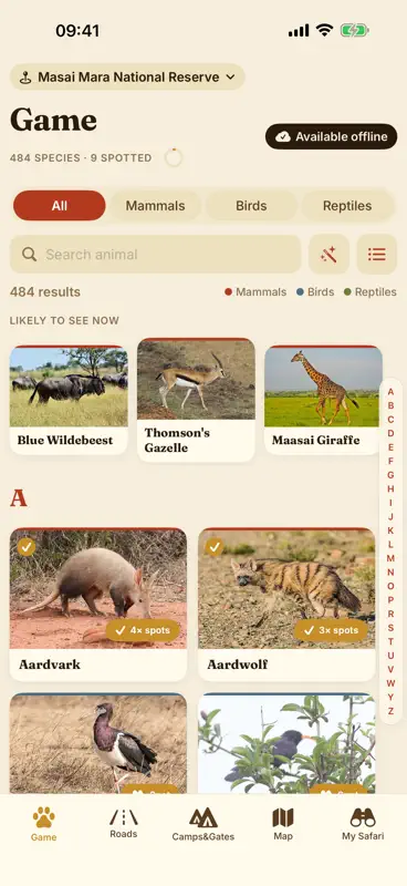 Masai Mara Safari: Map & Guide screenshot 2 of 10