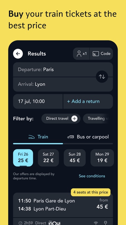 SNCF Connect: Trains & routes