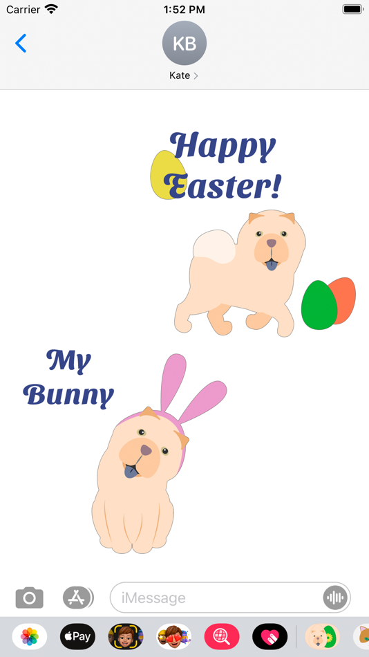 #3. Easter Stickers Chow Chow (iOS) By: Anna Filobok