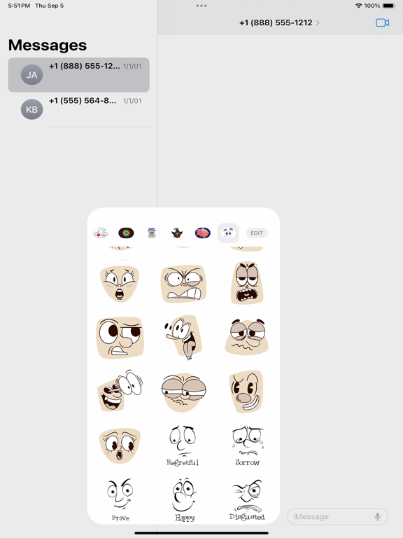 Screenshot #6 pour Face & Emojis Stickers