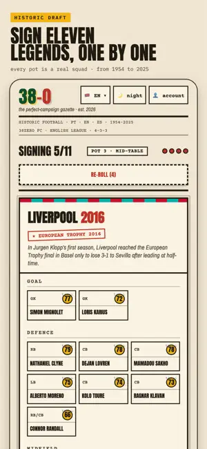 38-0: Football draft game screenshot 3