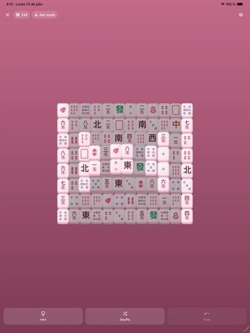 Zenbloom: Mahjong Solitaire iPad screenshot