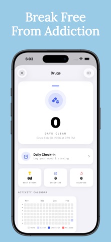 Quit Any Addiction With Streak iPhone screenshot