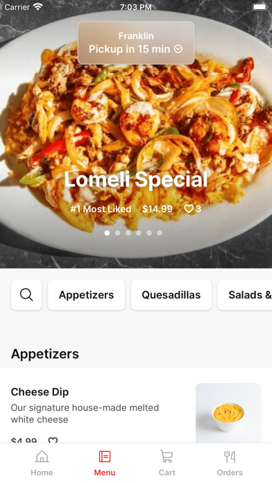 Lomeli's Bar and Grill iPhone screenshot 2 - Food & Drink app