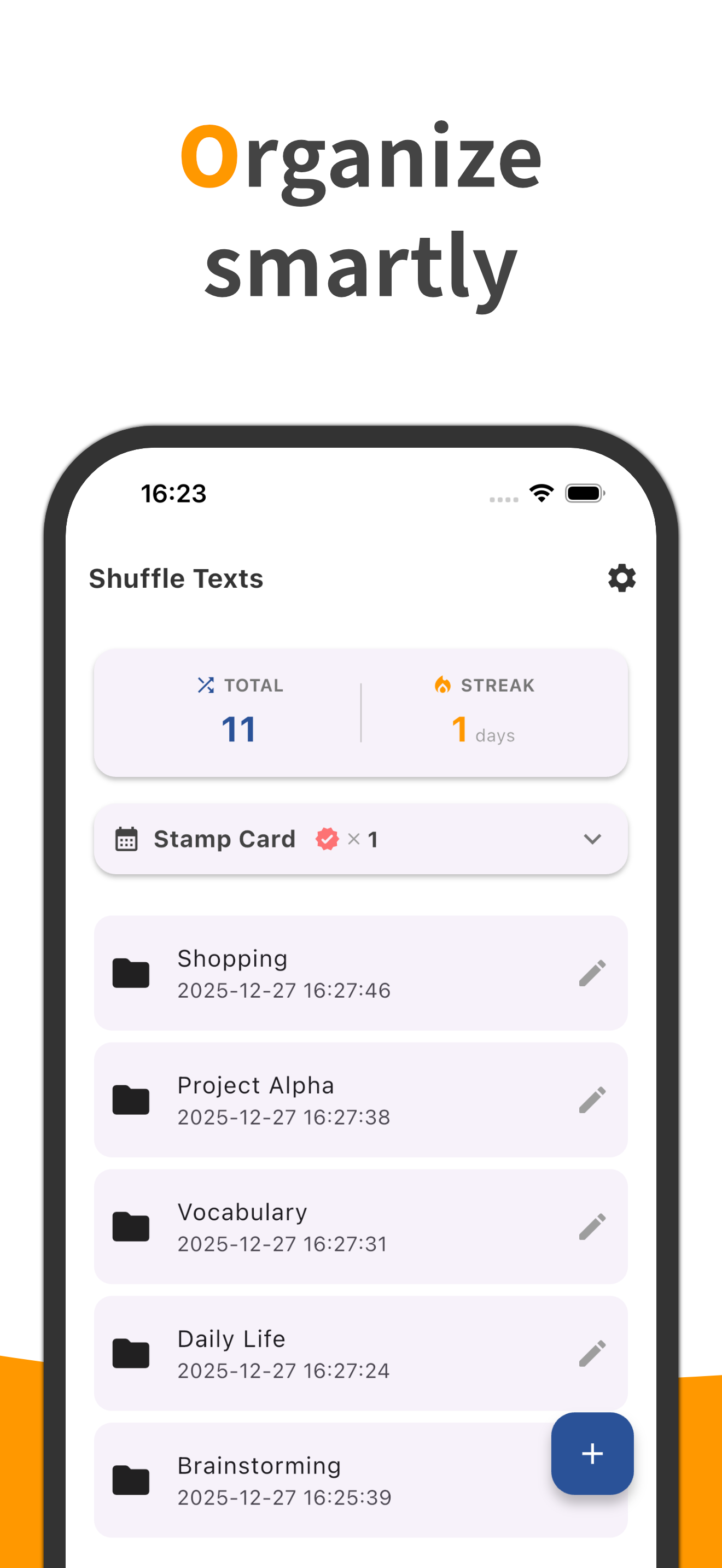 Shuffle Texts: List Randomizer
