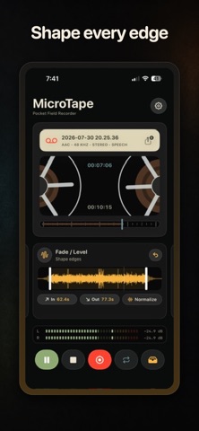 MicroTape iPhone screenshot