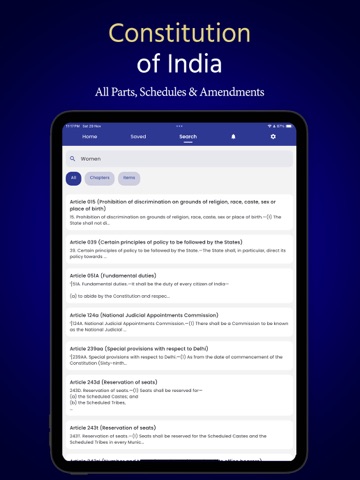 Indian Constitution Hindi Eng iPad screenshot