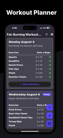 Weekly Workout Training Plan Screenshot 3 of 6