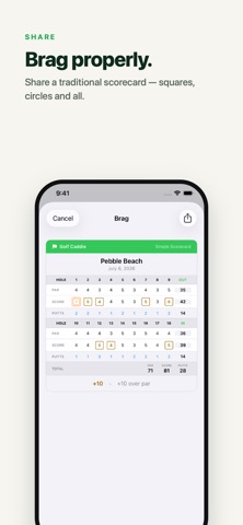 Golf Caddie - Simple Scorecard screenshot