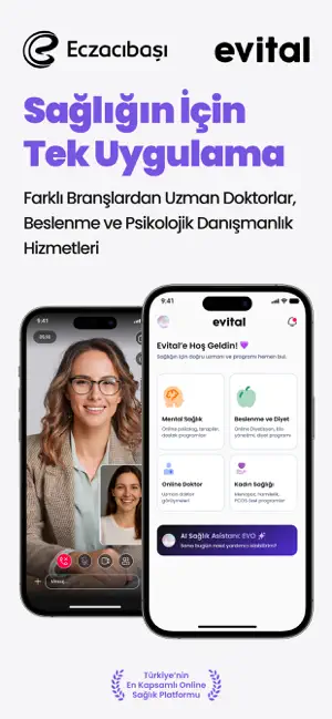 evital - Online Sağlık Hizmeti screenshot 1