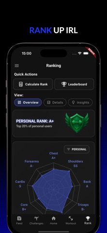 Gym Rank: AI Workout Tracker iPhone screenshot