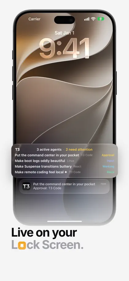 Screenshot 6 di 6 di T3 Code - Remote Claude & more