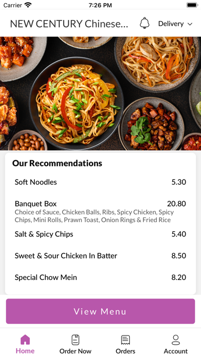NEW CENTURY Takeaway, Screenshot