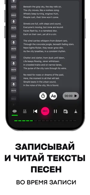 Микрофон-Диктофон,петь песни iPhone screenshot 5