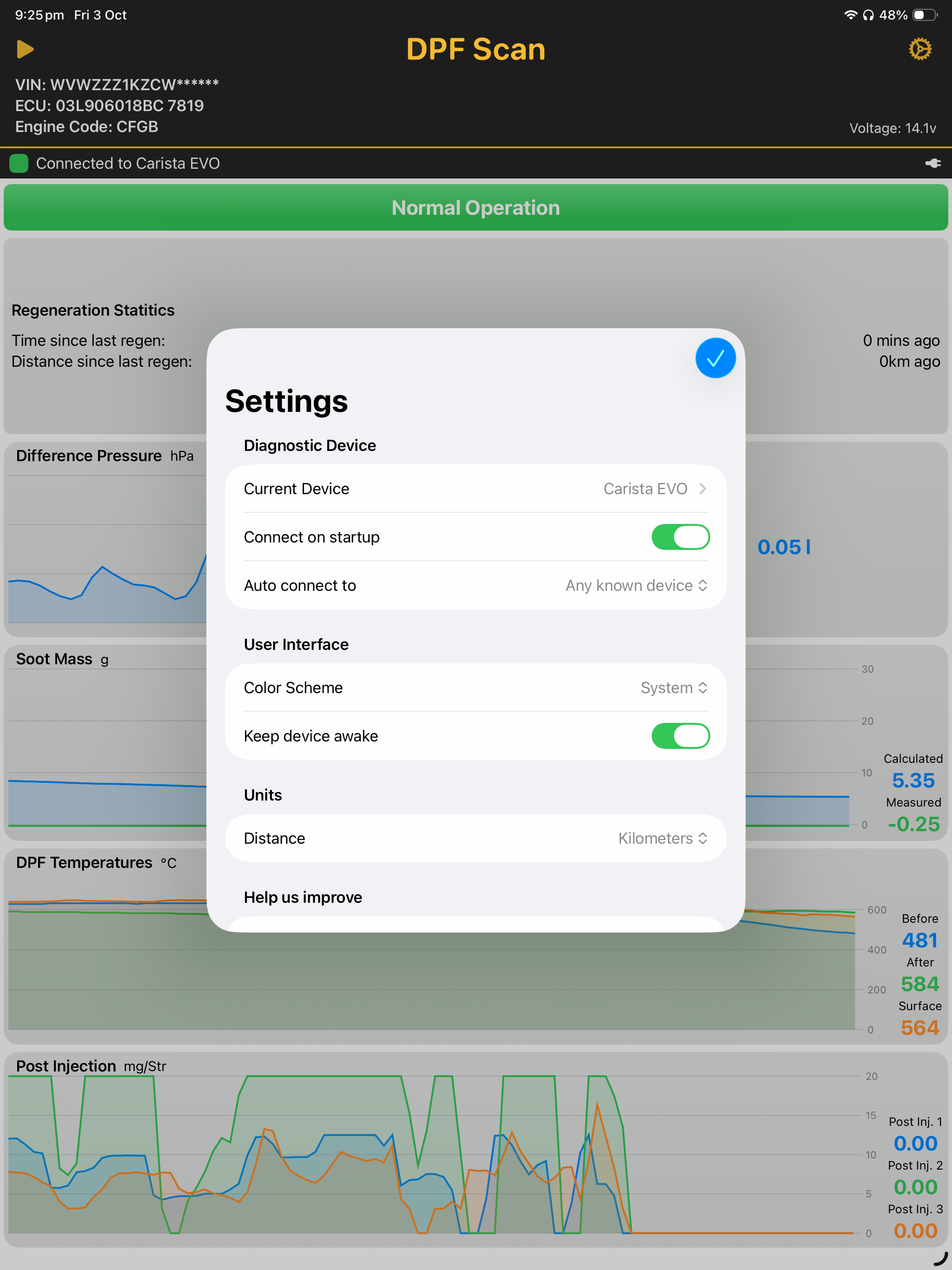 DPF Scan for VAG
