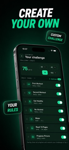 Hard 75: Challenge Tracker screenshot