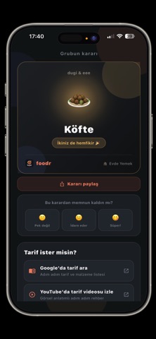 Foodr screenshot