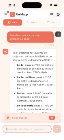 Unimapp iPhone screenshot