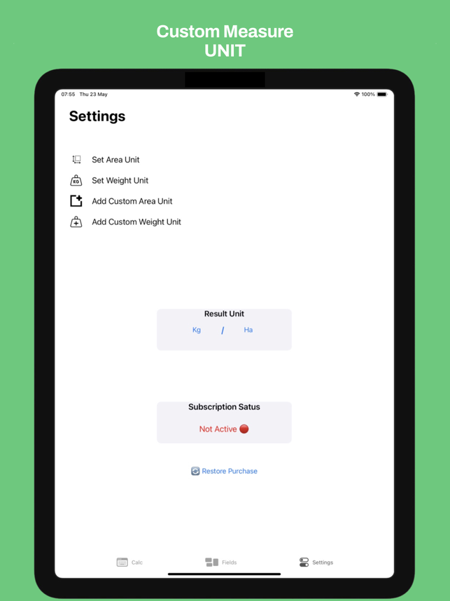 ‎Fertilizer Calc App Screenshot