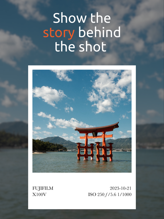 EXIF Metadata Border - TMPLT iPad screenshot 1 - Photo & Video app