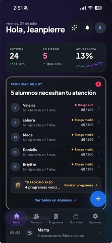 Eva Coach/Alumno iPhone screenshot