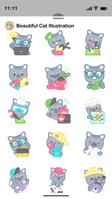 Beautiful Cat Illustrations Screenshot