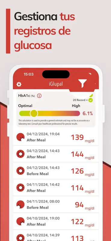 iGluPal - Monitor de Glucosa screenshot 5 of 8