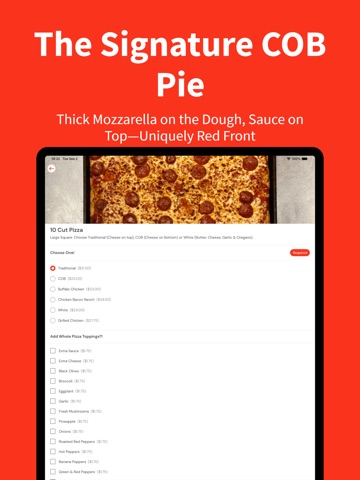 Red Front Pizza iPad screenshot