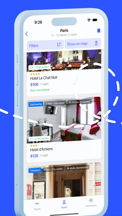 Hotels & Flights — Any.Travel Screenshot