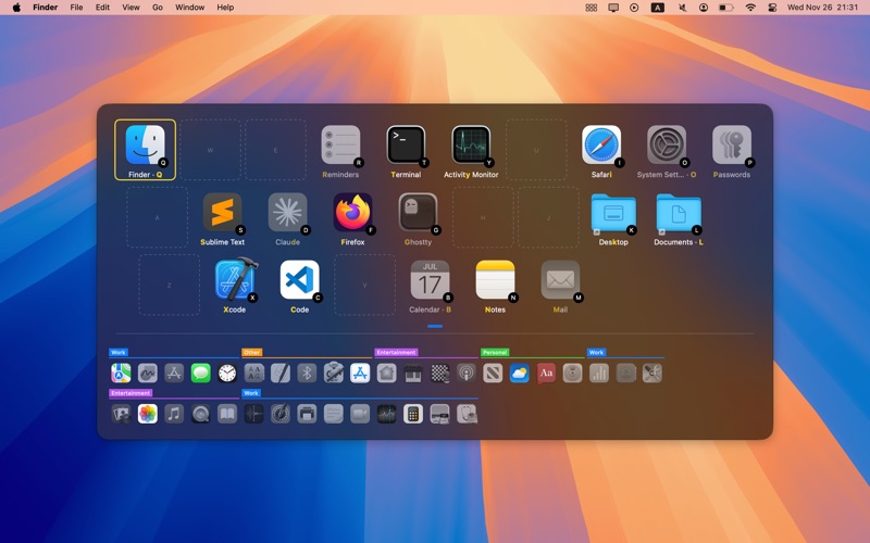 Spatial Dock - App Switcher app screenshot