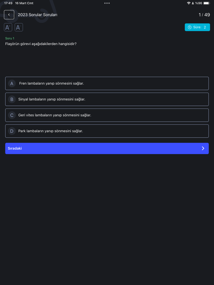 Ehliyet Hazırlık Testi