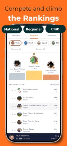 Top Racket: Pádel, Tennis more iPhone screenshot