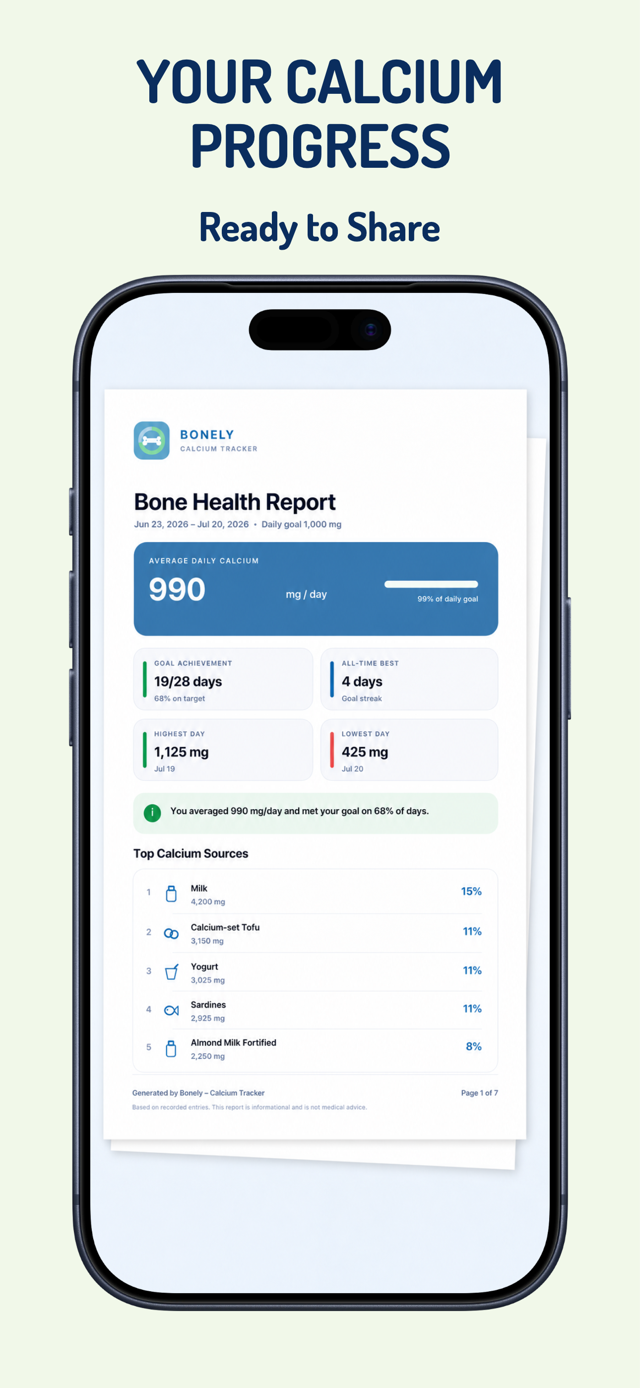 Bonely – Calcium Tracker screenshot 3