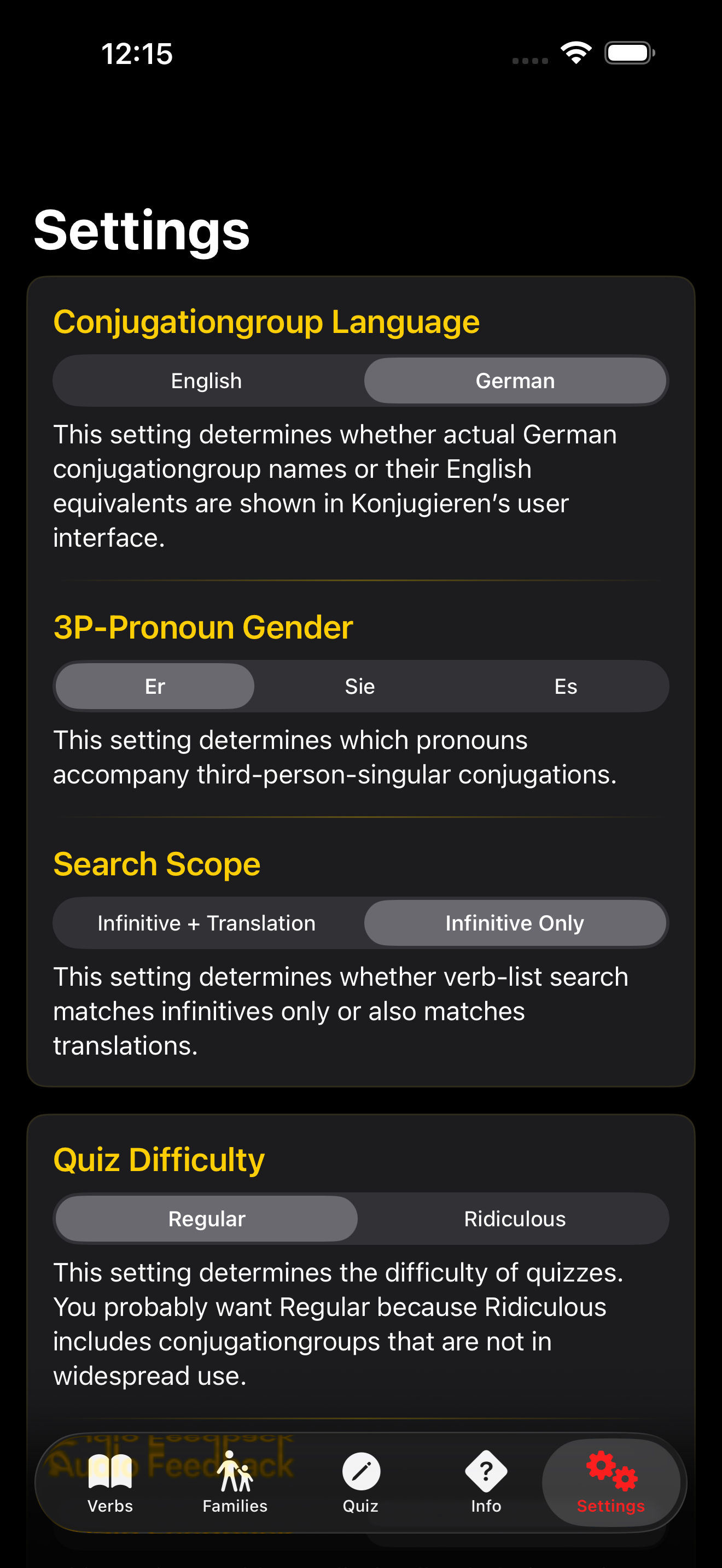 Konjugieren screenshot 8